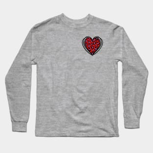 Leopard Print Heart Long Sleeve T-Shirt